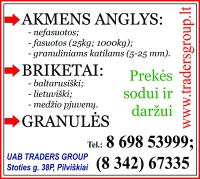 Anglys, briketai, granulės. UAB &quot;Traders Group&quot;