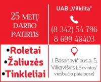 Roletai. Žaliuzės. Tinkleliai